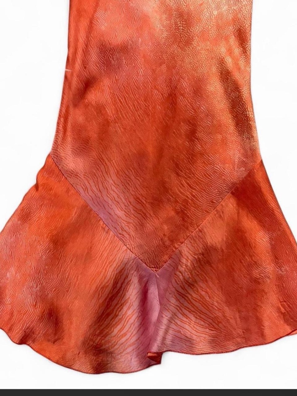 Roberto Cavalli Coral-Orange Satin Slip Top - Picture 4 of 6